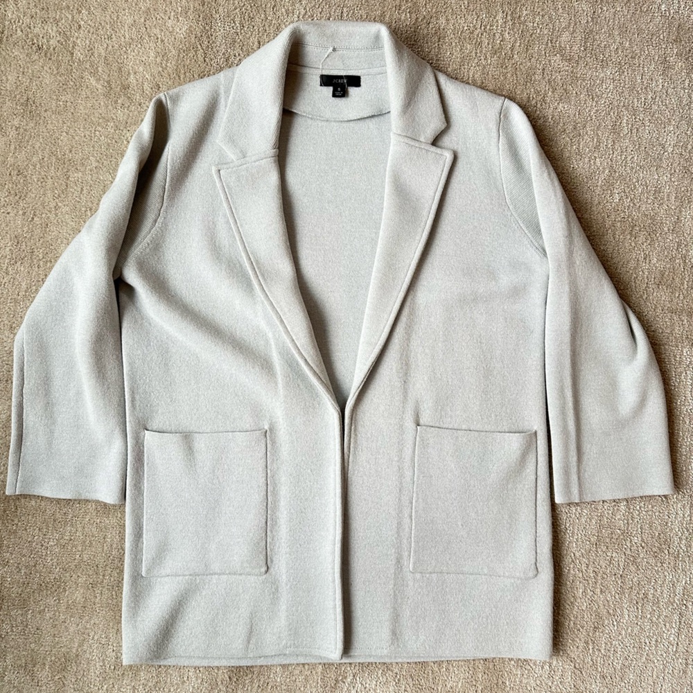J. Crew Light Gray Textured Blazer